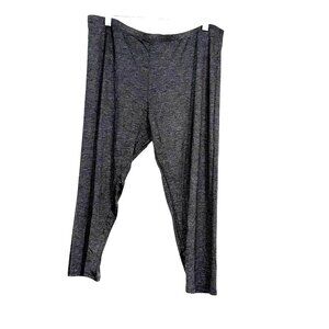 Loveappella Womens Charcoal Gray Capri Pants 2X 95% Rayon 5% Spandex